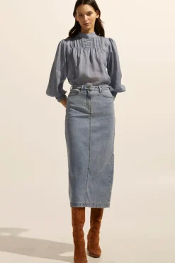 Hot Zoe Kratzmann Accord Skirt - Washed Denim
