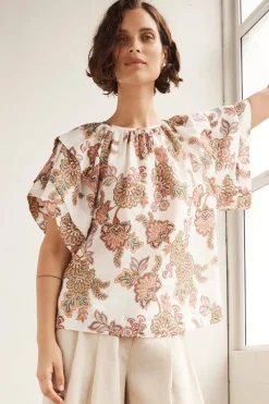 Sale Zoe Kratzmann Flout Top - K'gari Cream