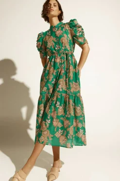 Clearance Zoe Kratzmann Opus Dress - K'gari Palm Green
