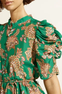 Clearance Zoe Kratzmann Opus Dress - K'gari Palm Green