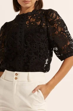 Discount Zoe Kratzmann Parade Lace Top - Black