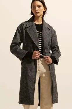 New Zoe Kratzmann Pillar Coat - Black Mini Check