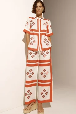 Best Zoe Kratzmann Pixel Top - Tamarillo Scarf