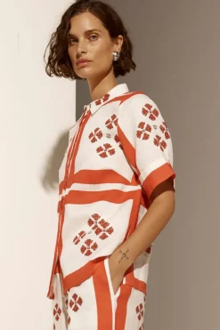 Best Zoe Kratzmann Pixel Top - Tamarillo Scarf